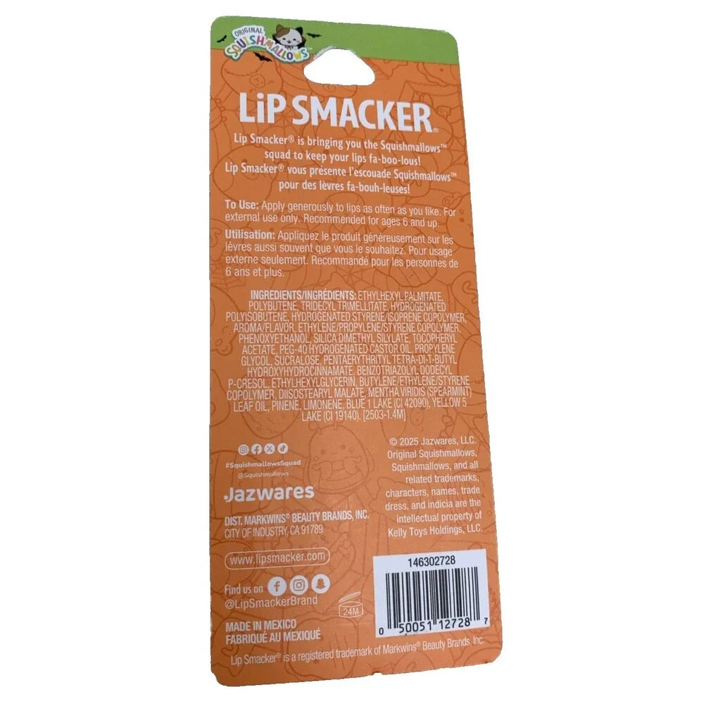 Squishmallows Lip Smackers Lip Oil Peppermint Mocha Donella Lot of 3 NEW